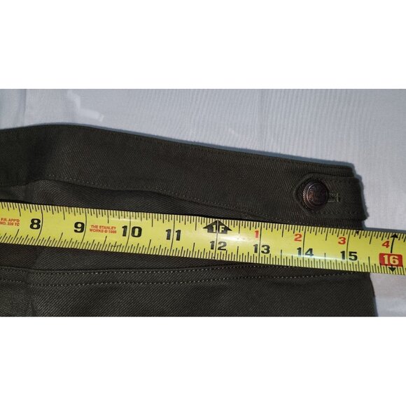 Talbots Womens Lexington Pants Size 8 Blend Khaki Green Button Closure Mid-Rise - Picture 5 of 7